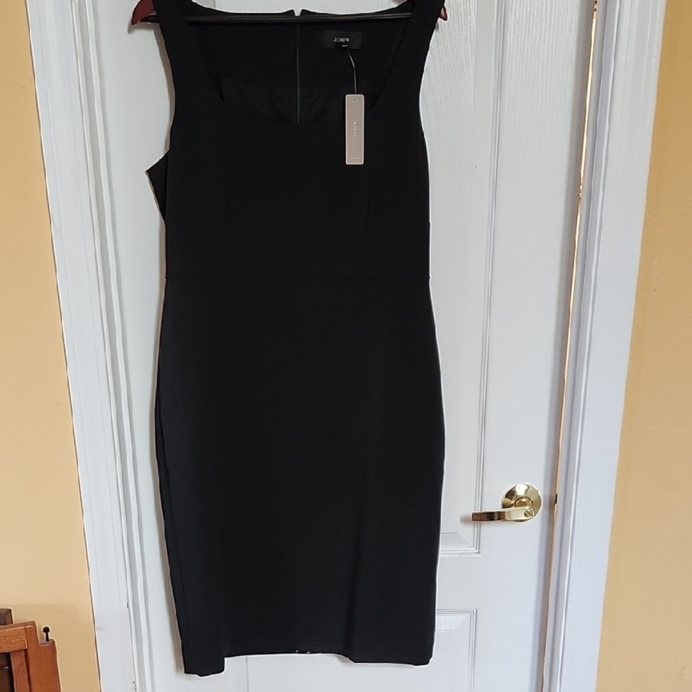 J. Crew Classic Black Midi Dress